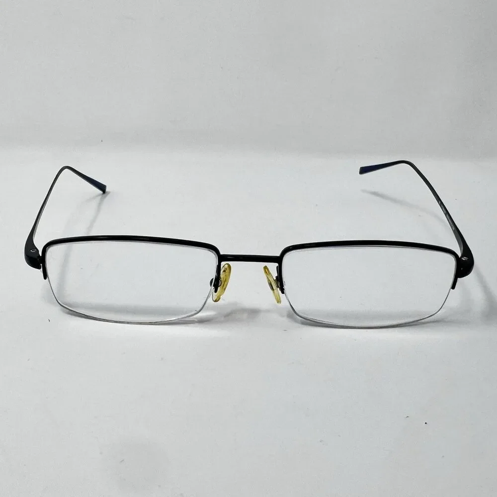 MODO 134 Titanium Black Blue Half Rim Eyeglass Frames 50-18-143
